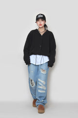 ビンテージワイドデニムパンツ/ vintage wide denim pants