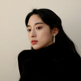 SILVER BOLD CHAIN DROP EARRING (6680831426678)