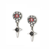 サンライト430-D2ガーネットシルバーイヤリング / Sunlight430-D2 Garnet silver earring (4593410539638)