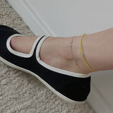 ウェーブハンドメイドウィッシュアンクレット / Wave handmade wish Anklet (8color)