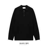 ディガンカシミアジッパーカラーニット