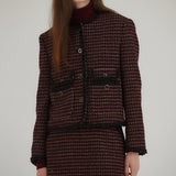 Bulgaria virgin wool tweed jacket / Black