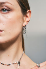 NO.314 [SILVER] HEART 2WAY EARRING
