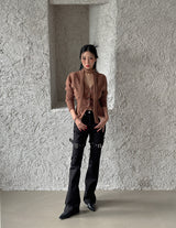 muffler set line cardigan