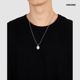 < Stray Kids Seungmin Wear > ROUND STEEL NECKLACE (6690765439094)