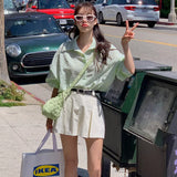 Pom pom seersucker shirt big check - bl