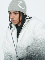 Grey Gradation Sherpa Fur Jacket