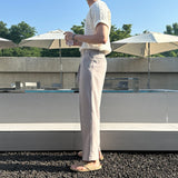 リボンワイドフィットベルトスラックス