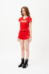ドゥードゥルチェリードルフィンパンツ / DOODLE CHERRY DOLPHIN PANTS [RED]