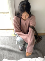[Wool 20] Shabot Cozy Alpaca Round Knit Cardigan