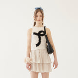 FRILL SLEEVELESS TOP (IVORY) (6579696697462)