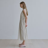 スクエアチェックストリングドレス / Square check string dress