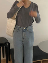 Mute straight denim