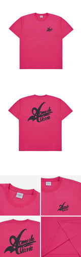 [24SS] ビッグロゴ2プリント半袖Tシャツ ピンク