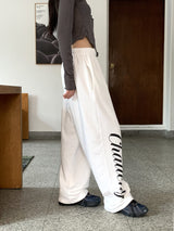 チャレンジピグメントレタリングワイドコットントレーニングパンツ / Challenges Pigment Lettering Wide Cotton Training Pants