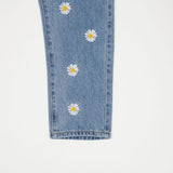 ストレートフィットフラワー刺繍デニムパンツ/IZ*ONE CHEWON, LOVELYZ KEI, ROCKET PUNCH YEONHEE WORN STRAIGHT FIT FLOWER EMBROIDERY DENIM PANTS [6663]