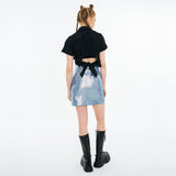 Glitter Coating Skirt [Blue]