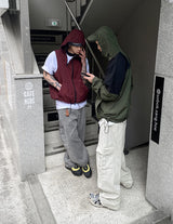 No.0028 O nylon hood VEST (3color)