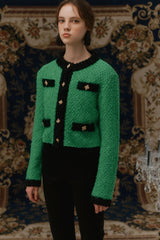 Tweed knit jacket