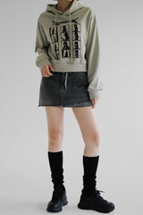 フォルドデニムスカート/folded denim skirt