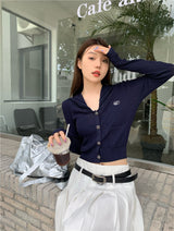オーロラセーラートップ/Aurora Navy Collar Top