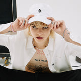 オーバーサイズマシュマロボールキャップ/OVERSIZE MARSHMALLOW BALL CAP-WHITE+BLACK