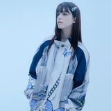 ブルーバタフライウィンドブレーカー/1 3 blue butterfly windbreak