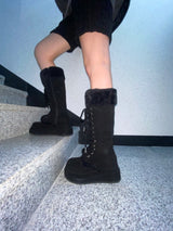 [MADE] Winter Angel Fur Boots (Dark Black)