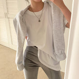 [BELLIDE MADE] LAYERED INNER SHIRT WITH MINIMIZED STRETCH