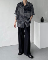 EV クラックタイダイ半袖シャツ / EV Crack Tie Die Short-Sleeved Shirt (2 colors)