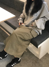 デイリースリットカーゴベンダブルロングスカート