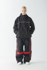 ラウンドラインフーデッドジャケット/BSR2223FWJK045 ROUND LINE HOODED JACKET BLACK