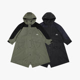 ウォータープルーフフードロングシェルパーカー オリーブ