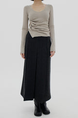 グリースプリーツスカート / Gleise pleated skirt (3color)