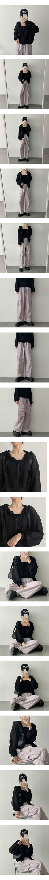 コーベバスロックナイロンカーゴワイドパンツ / Kobe Bath Rock Nylon Cargo Wide Pants