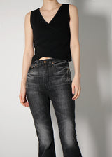 ラップクロップニットキャミ / Wrap Crop Knitted Camis (2color)