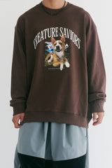 ラッキージャングルクルーネック / BSR2223FWPO069 LUCKY JUNGLE CREWNECK BROWN