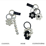 [SET] black flower ring 01 (6694780010614)