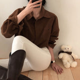 [BELLIDE MADE] ロマンスコーデュロイルーズフィットシャツ