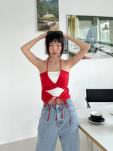 レイヤーストラップスリーブレス / Layer Strap Sleeveless (3color)