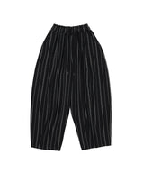 DOTTED-STRIPE BALLOON SWEAT PANTS (Black) / ドットストライプバルーンスウェットパンツ