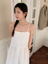 Lovely Pintuck Bustier Long Dress (2color)