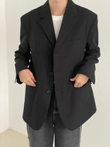 French 3 button set up blazer