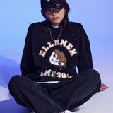ARCH PRINTING PAINTING SWEAT SHIRT-BLACK