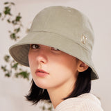 VA Square Stud 6-Panel Bucket Hat / Lightkhaki
