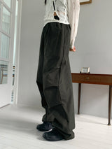 Socle Shirring Pleated Two-Way Jogger Pants