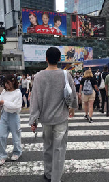 Hairy round knit t