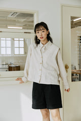 リネンベストシャツ / linen vest shirts natural