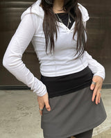ボタンスリットスリムフーディー / Button Slit Slim Hoodie