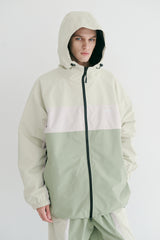 ラインブロックフーディージャケット/BSR2223FWJK029 LINE BLOCK HOODED JACKET CREAM KHAKI